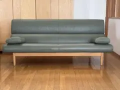 レトログリーンレザーソファ エクリプス　カンディハウス