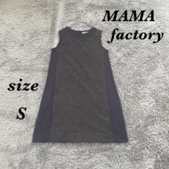 ママファクトリー (S) ノースリーブワンピース クラシック 裏地なし 花柄