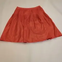 NEWYOKER 春夏　オレンジ シフォン フレアスカート ひざ丈　訳あり