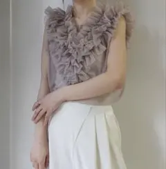 snidel フリル バッククロス ビーズ オールインワン - メルカリ
