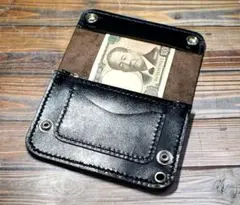 ミドルトラッカーウォレット 二層　馬革 茶芯 ニッケル トラッカーウォレット