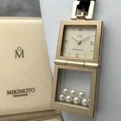 新品電池交換/稼働/箱付き ミキモト ペンダントウォッチ 7Pパール ゴールドのサムネイル