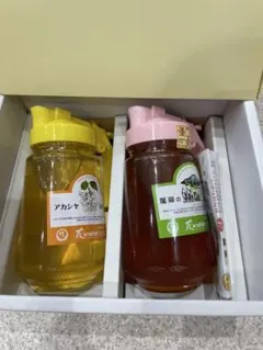 群馬県産 沼田市 アカシア蜂蜜 はちみつ 450g＆尾瀬のはちみつ450gセットのサムネイル