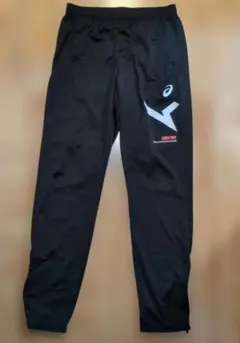美品☆アシックス ドライメッシュジャージパンツ☆ブラック2XL