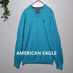 【AMERICAN EAGLE OUTFITTERS ターコイズ ニットセーターのサムネイル