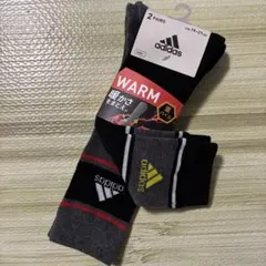 adidas キッズ靴下 2足セット 19-21cm ハイソックス