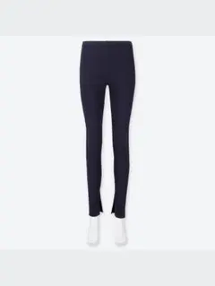 美品　ユニクロ　リブスリットレギンス（10分丈）