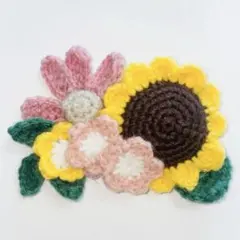 お花のブローチ　お花　ブローチ　バレッタ　ハンドメイド