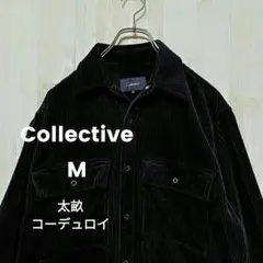 Collective メンズビギ コーデュロイ シャツ ジャケット 黒 M