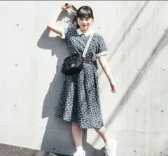 179/WG クレリック半袖シャツワンピース　由布菜月コラボ