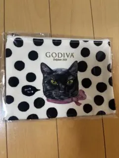 GODIVA ブラックキャットポーチ　【新品】