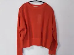 未使用♡ UNFILOオレンジ リブ編み 長袖ニット Mのサムネイル