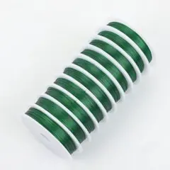 【グリーン1巻】ステンレス ナイロンコートワイヤー アクセサリー用 テグス