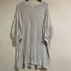 サマンサモスモス　ベージュ ティアード チュニック ブラウス