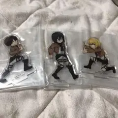 進撃の巨人 一番くじ アクリルスタンド エレン ミカサ アルミン アクスタ くじ