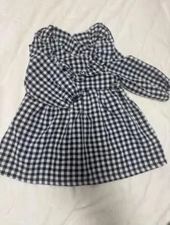 ギンガムチェック　ワンピース　80