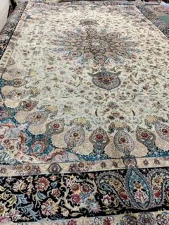 ペルシャ、イランシルクカーペット/サイズ:200x300cm…. .mpn2。 - メルカリ