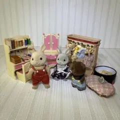 希少】テディベアストーリー 木製家具 セット セキグチ 人形