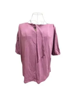 the shop TK タイ 薄紫 Vネック バルーンスリーブ 半袖シャツ