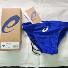 【新品】asics アシックス　競パン　Vパン　ブルー　Mサイズ