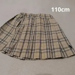イーストボーイ　ベージュ チェック柄 プリーツスカート
