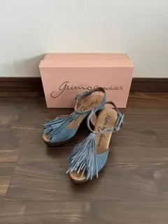 Gaimo タッセル・フリンジ付きウェッジサンダル 23.5
