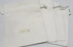 Dior ミニ巾着 白 4枚セット ノベルティ ポーチ ディオール