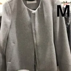 ハーフコート ノーカラージャケット