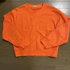 スェットカーディガン オレンジ サイズ　　Ｌ