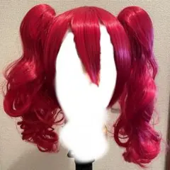 コスプレ 赤 ツインテール ウィッグのサムネイル