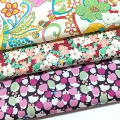 リバティ　ハローキティ　ワンダーランド　アップルツリー　カクレンボ