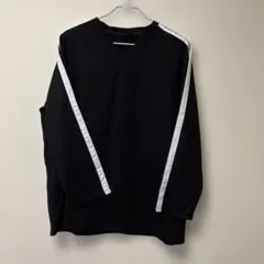 DAZY Vネック 長袖Tシャツ ホワイトライン　XL