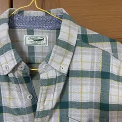 【Crocodile】クロコダイル　半袖チェックシャツ ボタンダウンメンズ L