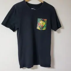 ト*ー様 Nike アスレチックカット Tシャツ M 黒 花柄ポケット
