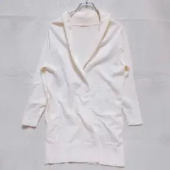 チョコラフィネローブ フード付きロングカーディガン オフホワイト