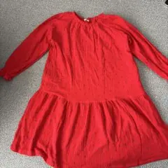 美品⭐︎マーキーズドット柄 長袖ワンピース 140