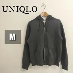 【美品】UNIQLO 長袖パーカー M グレー