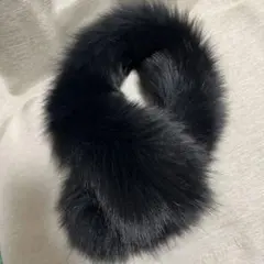 リアル　ファー　マフラー　ブラック