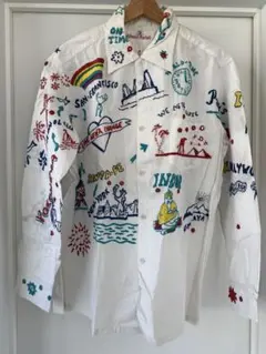 Hollywood ranch Market刺繍入りホワイトシャツ