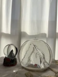 【新品未使用】マッターホルン　スノードーム クリスマス用品】Glas & Licht:ガラスのスノードーム