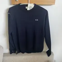 ANYA HINDMARCH ネイビー ニットセーター　メリノセーター