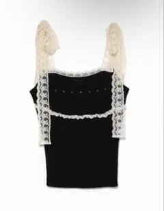 andmary Lil lace knit tops　black andmary Lil lace knit tops black アンドマリー - メルカリ