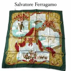 Ferragamo CELINE ヴィンテージスカーフ 豹柄 チェーン 2枚 - メルカリ