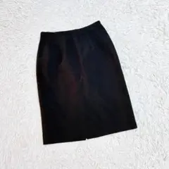 ビジネススカート (11AR) オフィス お仕事 タイト シンプル無地 黒