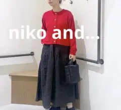 タグ付き新品　ニコアンド　 ポコポコカーブギャザースカート　 チャコール　M