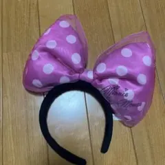 ミニーマウス 水玉リボンカチューシャ