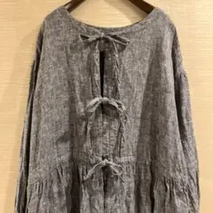 【サマンサモスモス】カズミ コラボ リネン ロングワンピース