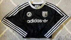 adidas originals 長袖 クロップTシャツ BLACK