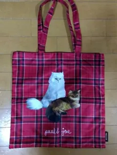 paul & joe 猫プリント トートバッグ