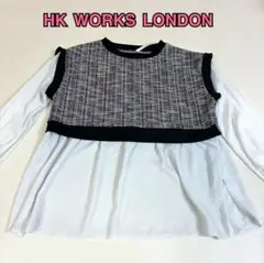 HK WORKS LONDON 異素材 ドッキング トップス カットソー M